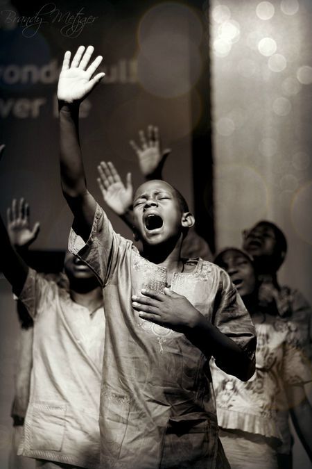 African children praising the Lord.